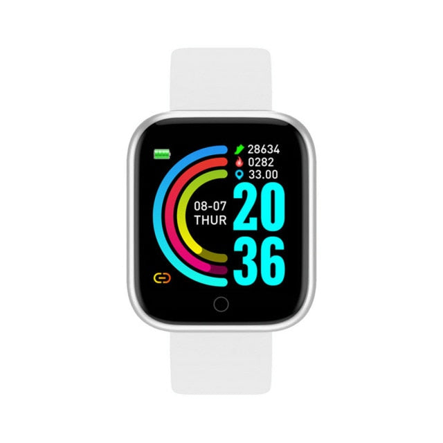 Smart Watch D20 Pro Relógio esportivo Monitor de frequência cardíaca, Pulseira inteligente que acompanha pressão arterial para Android e IOS