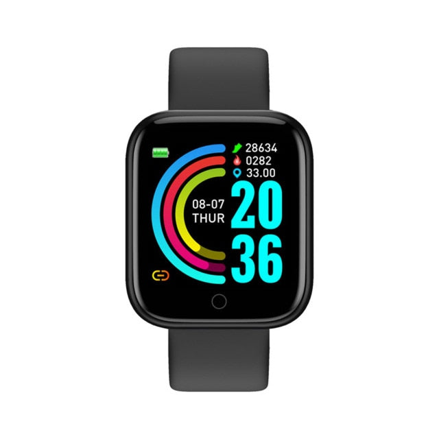 Smart Watch D20 Pro Relógio esportivo Monitor de frequência cardíaca, Pulseira inteligente que acompanha pressão arterial para Android e IOS