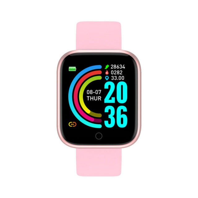 Smart Watch D20 Pro Relógio esportivo Monitor de frequência cardíaca, Pulseira inteligente que acompanha pressão arterial para Android e IOS