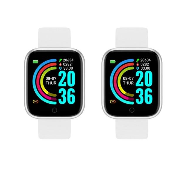 Smart Watch D20 Pro Relógio esportivo Monitor de frequência cardíaca, Pulseira inteligente que acompanha pressão arterial para Android e IOS