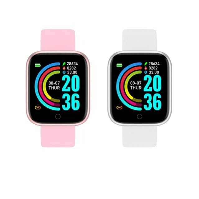 Smart Watch D20 Pro Relógio esportivo Monitor de frequência cardíaca, Pulseira inteligente que acompanha pressão arterial para Android e IOS